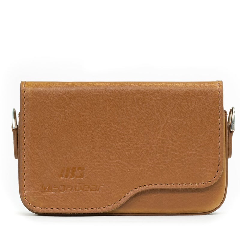MegaGear Canon PowerShot SX620 HS, ELPH 180, ELPH 360 HS, ELPH 190 is, ELPH 170 is, SX610 HS Leather Camera Case with Strap - Light Brown - MG1091 - Image 2